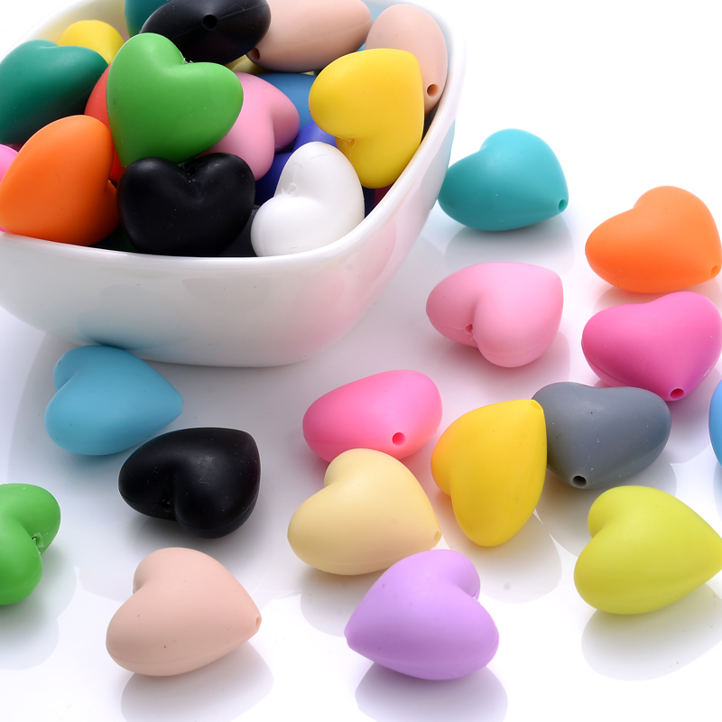 10Pcs Peach Heart Silicone Bea - Baby Products Eco Friendly 리뷰 및 가격