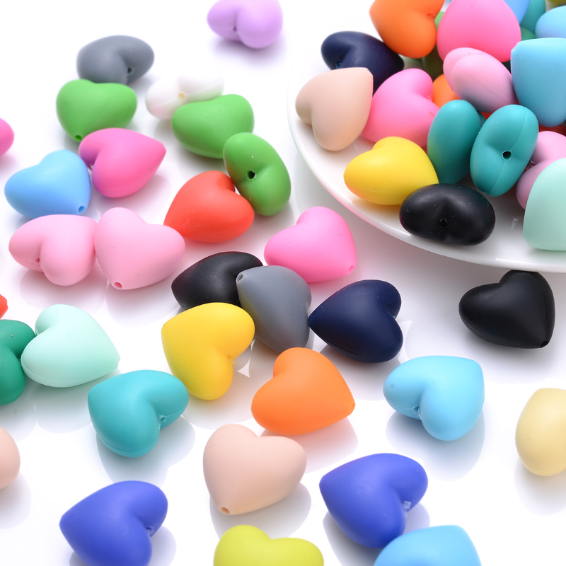10Pcs Peach Heart Silicone Bea - Baby Products Eco Friendly 리뷰 및 가격