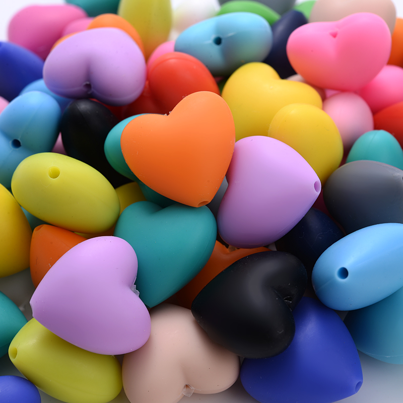10Pcs Peach Heart Silicone Bea - Baby Products Eco Friendly 리뷰 및 가격