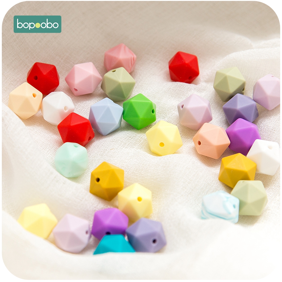 Bopoobo 10pcs 14mm Polygon Sil - Baby Products Eco Friendly 리뷰 및 가격