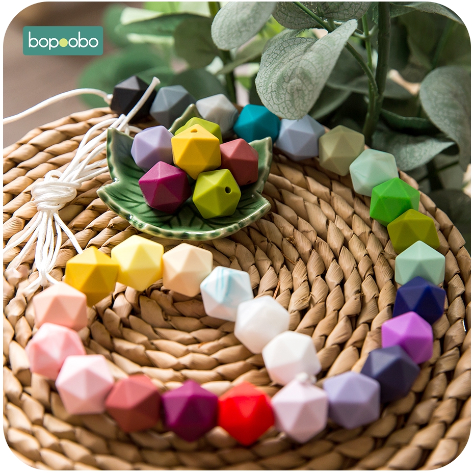 Bopoobo 10pcs 14mm Polygon Sil - Baby Products Eco Friendly 리뷰 및 가격
