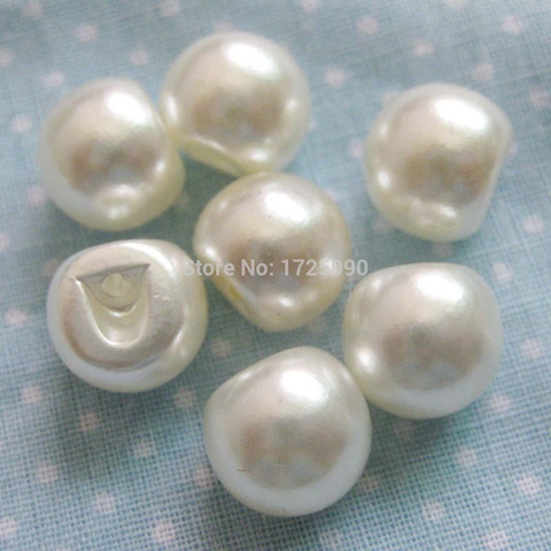 50pcs Pearl Button 12mm Round  - Baby Products Eco Friendly 리뷰 및 가격