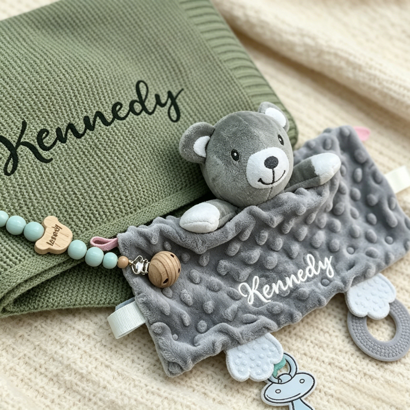 3Pcs Personalized Embroidered  - Baby Swaddle Blanket 리뷰 및 가격