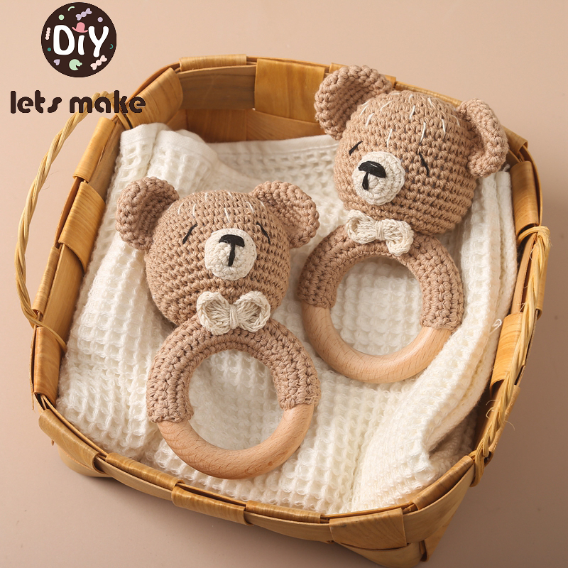 1Pc Baby Wooden Rattle Toys Wo - Baby Products Rabbit 리뷰 및 가격