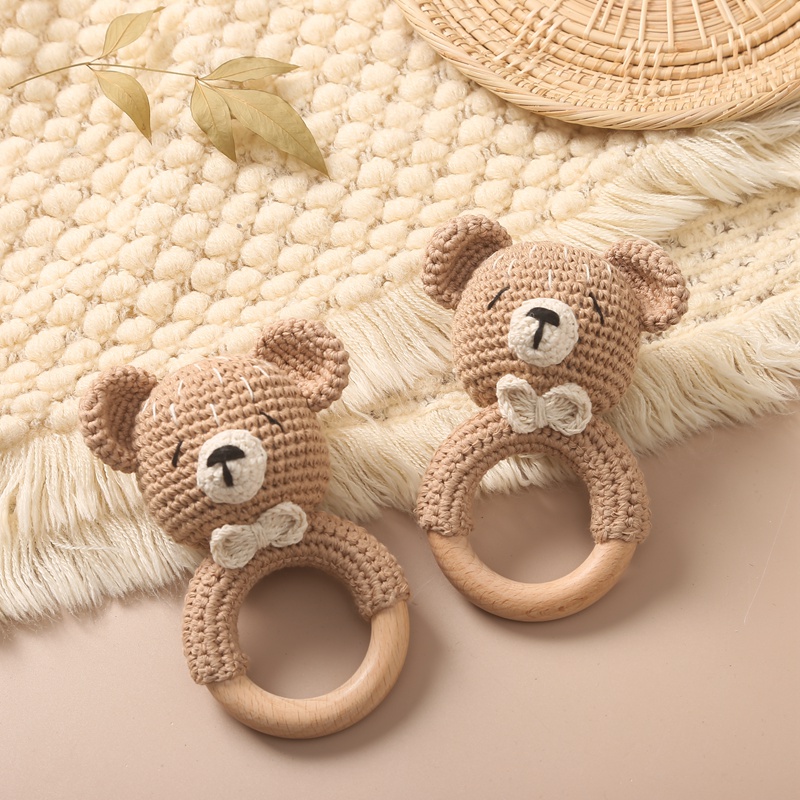 1Pc Baby Wooden Rattle Toys Wo - Baby Products Rabbit 리뷰 및 가격