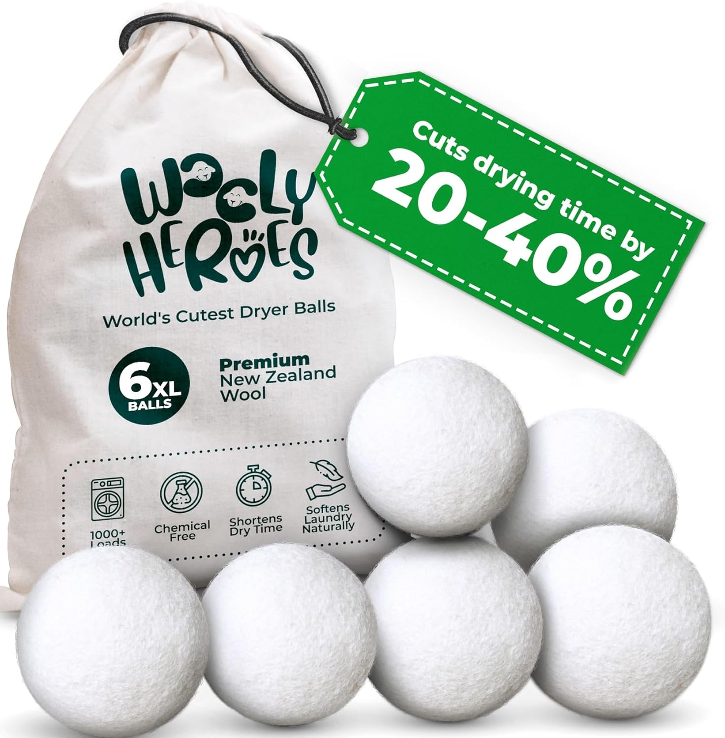6-Pack Reusable Wool Dryer Bal - Baby Products Eco Friendly 리뷰 및 가격