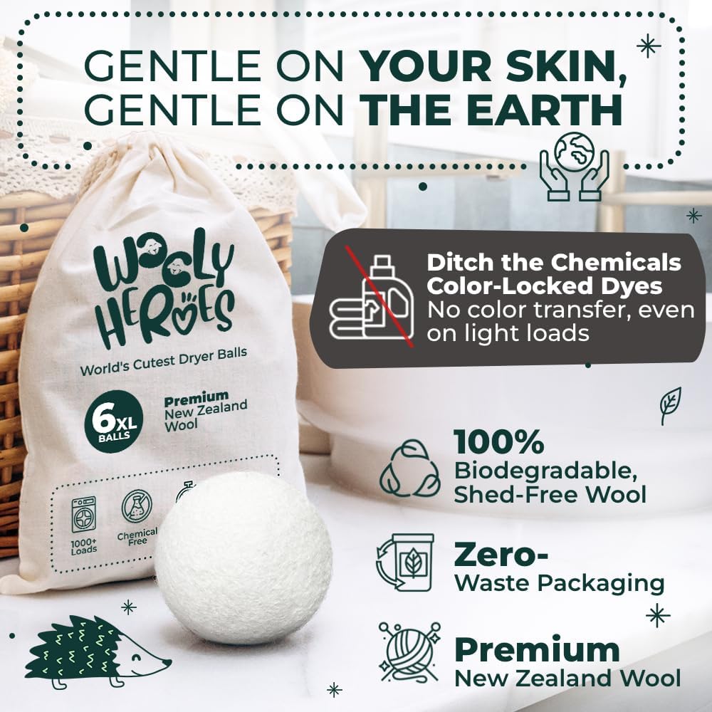6-Pack Reusable Wool Dryer Bal - Baby Products Eco Friendly 리뷰 및 가격